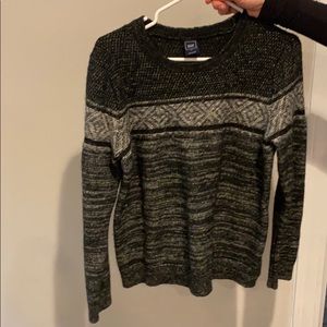 black and grey sweater